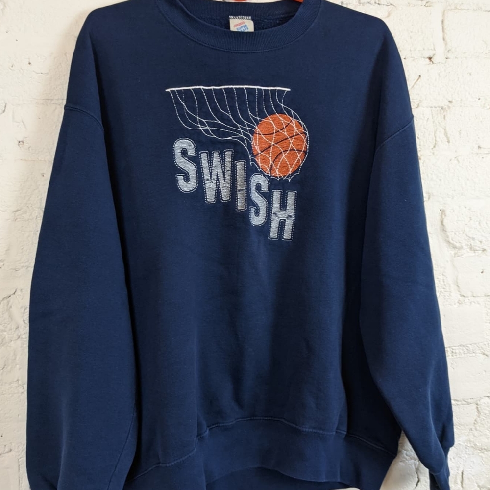 Vintage Swish Basketball Jerzees Crewneck